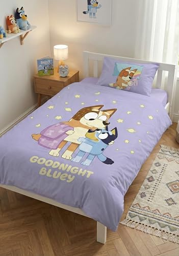 Bluey Goodnight Babypåslakan 100x135 + Örngott 40x60 Bomull Bingo Chilli