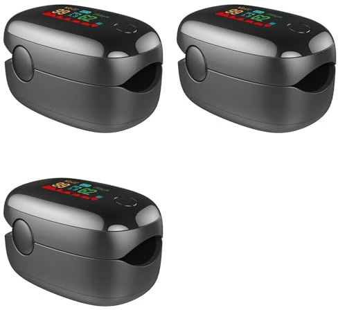 Jnchdghwa 3X Pulsómetro con Pinza para Dedo, Detector de Saturación de Oxígeno en Sangre Reutilizable para Aficionados Al Montañismo, Esquí y Ciclismo.