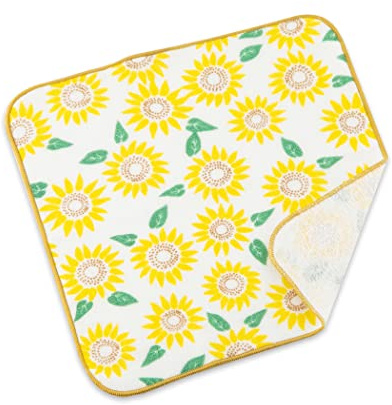 NOREN Japanisches Baumwolle Taschentuch Senshu (Osaka) Handtuch Saugfähig Stofftaschentücher Dünn für Damen Herren/Made in Japan 100%Baumwolle 23×23cm Babywaschlappen für Kinder (Sonnenblumen)