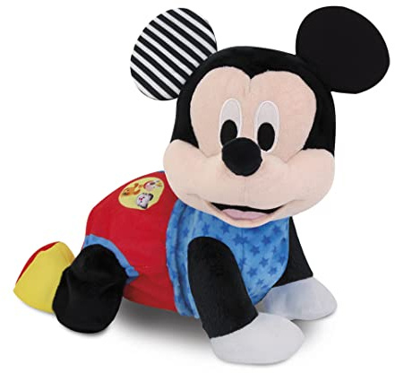 Disney Baby Mickey Mouse Krabbel mit Mir - Kuscheliges Lernspielzeug | für Babys & Kleinkinder - Plüschtier zur Entwicklung der Motorik - Förderung die Entwicklung von Clementoni 17314