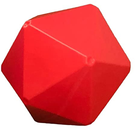 chiwanji Horse Treat Ball Plastic Hexagonal Hay Feeder Ball Boredom for Box or Paddock - red