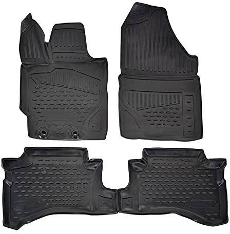 J&J AUTOMOTIVE | 3D Design Gummimatten Gummifußmatten Für Yaris ab 2020, Schwarz, Anti-Rutsch, Ohne Geruch, Allwetter, Rand 3cm, 4-Teilig