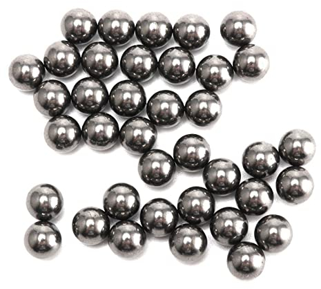 AllRight 1000 Stück Stahlrundkugeln Metallkugeln Kaliber 8mm Stahlkugeln Schleudermunition Kohlenstoffstahl Material Kugeln für Zwille Katapult Schleudermunition Reinigungsperlen