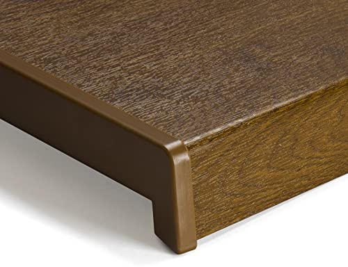 Seiletech.de FENSTERBANK PVC – 25 cm x 120 cm – Eiche Gold – Fensterbrett – für den Innenbereich – Innenfensterbank – Innen – Meterware – Wohnzimmer – Deko – Kunststoff