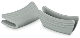 Le Creuset 2er-Set Griffschutz aus Silikon, Anpassungsfähig, Hitzebeständig bis 250°C, Sea Salt