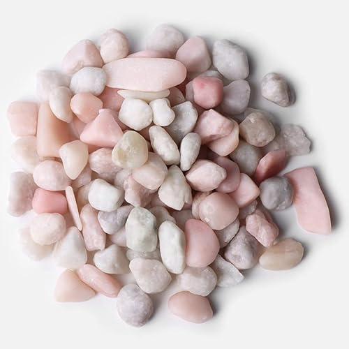 Pierres naturelles en copeaux de cristal - Pierres brutes de gravier pour décoration d'aquarium - N° 27 - Opale rose - 50 g