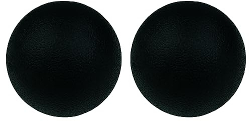 Pelota de masaje dura para lacrosse, bola de punto de activación firme para yoga, terapia física, liberación miofascial, relajante muscular, masaje acupunto (paquete de 2) (negro)