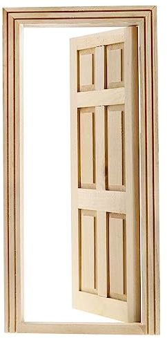 The Lord of the Tools Porte miniature en bois pour maison de poupée, échelle 1:12, mini simulation de porte intérieure, jouet pour maison de poupée, accessoires de décoration