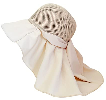 SUNMME Sonnenhut Sonnenhut Kinder-Sommerschal-Sonnenhut UV-Schutz Großer Hals-Sonnenhut Outdoor-Urlaubshut (Farbe: Braun, Größe: Einheitsgröße) (Beige Einheitsgröße)
