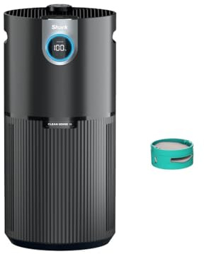 Shark HP232 Clean Sense Air Purifier MAX with Odor Neutralizer Technology, Allergies, HEPA Filter, 1200 Sq Ft, XL Room, Whole Home, Captures 99.98% of Particles, Allergens, Smells & More, Grey