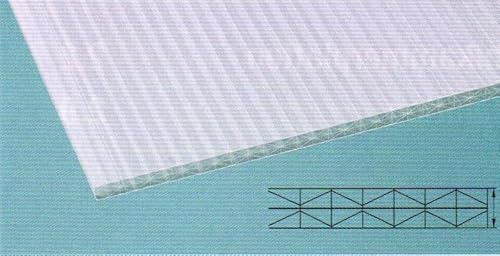 Polycarbonat Hohlkammerplatten - Stegplatten 16 mm - EXOLON IQ-Relax - Fachwerk - opal weiß - stark wärmedämmend durch Reflektion der Sonneneinstrahlung (4000)
