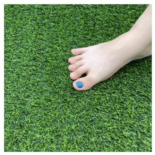 Tappeto in Erba Artificiale 2x5m Realistico Dentro Fuori Giardino Prato Paesaggio Patio Sintetico Tappetino Erboso Fori di Drenaggio E Supporto in Gomma(Size:2x1m)