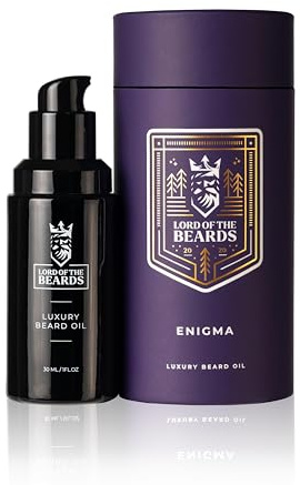 LORD OF THE BEARDS Premium Beard Oil for Men - Oud and Sandalwood Scented Grooming Beard Oil – Premium Beard Care with Organic Argan, Jojoba, Coconut Oils – Beard Growth Oil - 30 ml