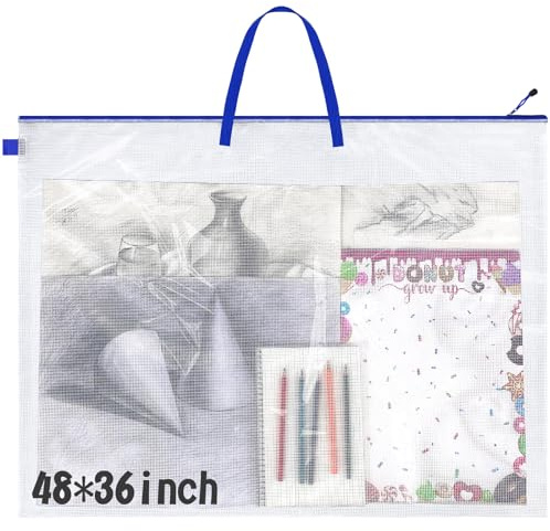 Tenceur Kunst-Portfolio-Tasche mit Griff, 91,4 x 121,9 cm, große Kunst-Portfolio-Tasche mit Griff, Portfolio-Ordner für Kunstwerke, Poster, 1 Stück