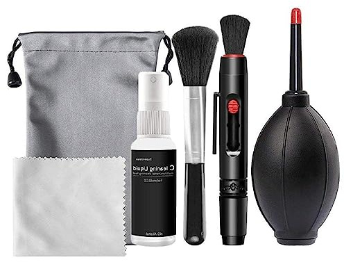 6-in-1-Digitalkamera-Reinigungsset inkl. Staubgebläse mit Reinigungstupfern Mikrofasertüchern und Kamera-Reinigungsstift, Kamera-Reinigungsstift für Kameraobjektiv