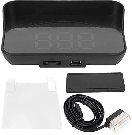CFTGIW Affichage Tête Haute de Voiture Universel Haute Définition OBD HUD Projecteur de Pare-Brise Alarme de sécurité de Survitesse Projecteur Tête Haute HUD de Voiture Accessoire