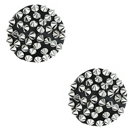 ARZOM Selbstklebende Brustpaste Schwarz, Nippel Pasties Pasty Cover Sexy Aufkleber mit Spikes Stacheln