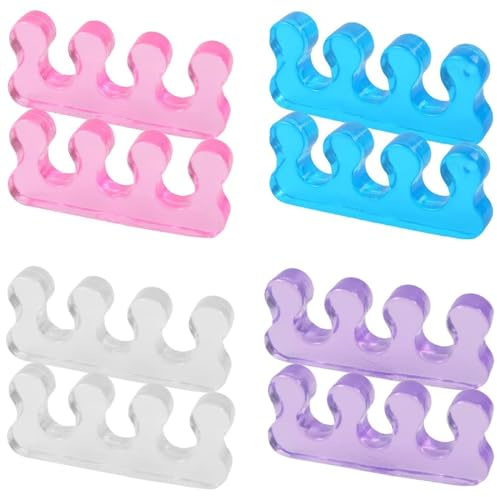 8 Stück Zehentrenner Damen Silikon, Zehentrenner Pediküre, Zehenspreizer, Zehentrenner für die Pediküre, Waschbare Zehennagelteiler, Zehentrenner zum Auftragen von Nagellack