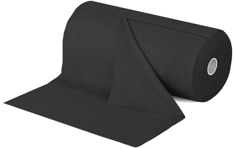 Jinavoty Mikrofaser Reinigungstuch Rolle Abreißtücher Waschbar Wiederverwendbar Mikrofaser Handtücher Rolle Weich Saugfähig Küche Lappen Reinigungstücher für Küche Haus Auto (Schwarz, 50 Sheets)