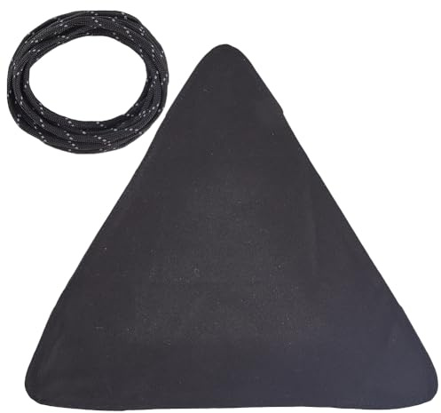 GORGECRAFT 2 Set di Coprisgabelli Triangolari per Esterni in Tessuto per Treppiede 31.5cm Coprisedili da Campeggio Portatili Neri Pieghevoli e Leggeri per Escursioni Caccia Zaino in Spalla Viaggi