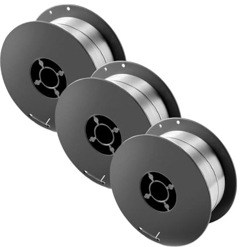 STAHLWERK FLUX Fülldraht Ø 1,0 mm 3er Set E71T-GS – je 1 kg D100-Spule für 16 mm Dorn, universell einsetzbar, selbstschützender Schweißdraht zum Schweißen ohne Gas, geeignet für viele MIG/MAG-Geräte
