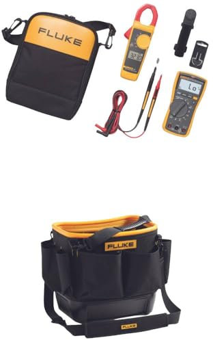 Fluke 117/323/TB25 Hand-Multimeter, Stromzange digital inkl. Prüfkabel, inkl. Tasche CAT III 600 V Anzeige (Counts): 60