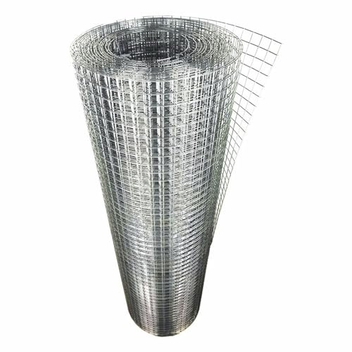 Treillis métallique, tissu en acier inoxydable, treillis métallique soudé, fil d'acier, tissu à mailles de 1/2 pouce, treillis soudé en acier inoxydable 304(1.2mx3m(47.2inx9.8ft))