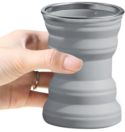Ranley Taza de café plegable, vaso de agua plegable de silicona reutilizable - telescópica de viaje al aire libre de gran capacidad de 320 ml para viajes, camping, senderismo
