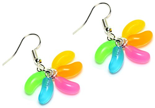 Bluebubble MY SWEET SHOP Jelly Bean Cluster Dangle Earrings on Gift Card