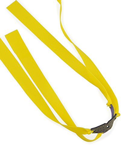 SHARROW 6pcs Plat Catapulte de Remplacement Bande Élastique Lance-Pierres Sling (Jaune)