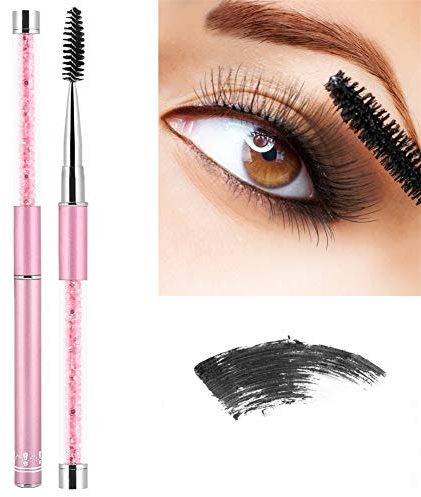 Wimpernbürste, Wimperntusche Applikator Wimpernverlängerung Kamm für Wimpernwachstum Mascara(Pink)