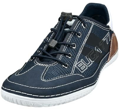 bugatti man Herren Low-Top Sneaker, Männer Sneaker, Wechselfußbett