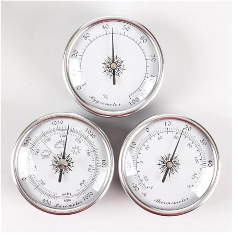 Analoge Wetterstation, Barometer, 3 Teile/satz 72mm Metall Barometer, Drei in einem Barometer Hygrometer Thermometer Kit