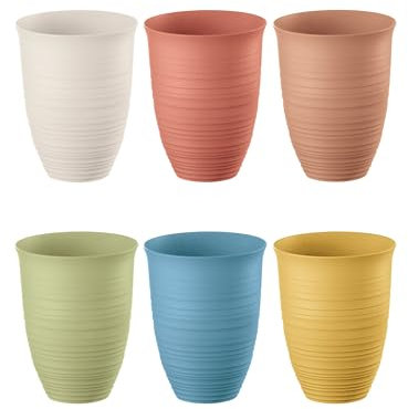 Guzzini -SET 6 BICCHIERI ALTI 'TIERRA'Colori decori vari