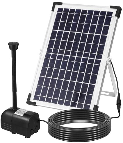 KITANDOVE Pompa Ad Acqua Solare Per Fontana Esterna Pompa Per Laghetto Kit Fontana Solare 12w