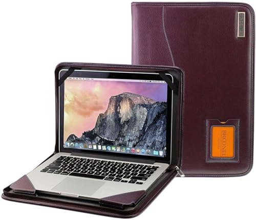 Broonel - Contour Series - Purple Heavy Duty Leather Protective Case - Compatible With HP ENVY x360 15-fe0514sa 15.6 2 in 1 Laptop