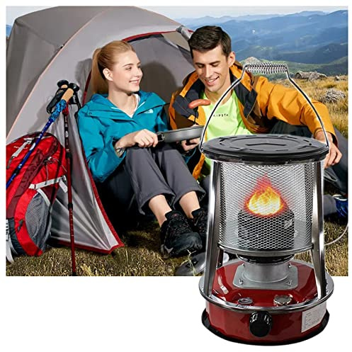 Riscaldatore a cherosene da 4,6/6 l Fornello da campeggio portatile 10000 BTU Riscaldatore a convezione a cherosene per interni Bruciatore non elettrico con 6 stoppini+sacchetto, per riscaldamento