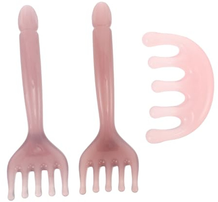 Beaupretty 3stücke Kopfhaarmassagekamm aus Harz mit Fünf Krallen für Kopfhautmassage Gua-sha-kamm zur Kopfhautentspannung und Akupunkturstimulation Manueller Massagekamm für Wohlbefinden