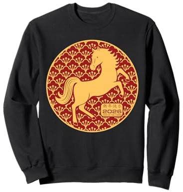 Nouvel an Chinois 2026 Année du Cheval de feu Signe du Zodiaque Sweatshirt