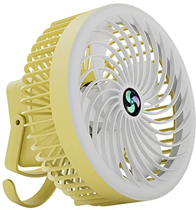 YROHGKPN Ventilatore da tavolo USB con regolazione della lanterna LED, estremamente silenzioso, 3 velocità, portatile, potente raffreddamento da tavolo, per casa, campeggio, con luce a LED