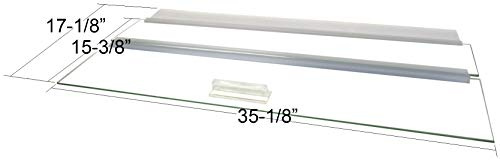 Glass Canopy Single Piece for Aquariums Without Center Braces (for Tank Without Center Brace, 36 L x 18 W)