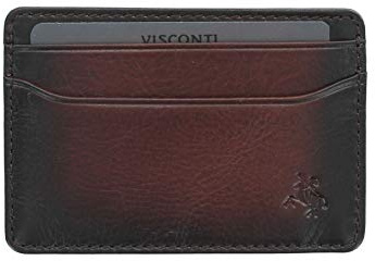 Visconti Atelier Sammlung Evan Leder Kredit RFID-Kartenhalter blockiert AT54 Bräunungs Tan