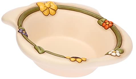THUN, Brotkasten aus Keramik, handverziert, mit Blumendekorationen, Linie Country, 25 x 25 x 7 cm