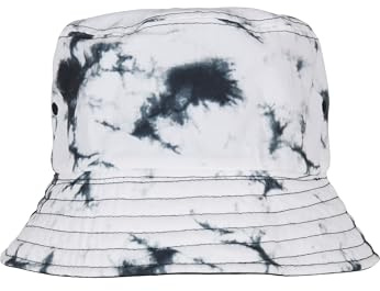 Flexfit Unisex Batik Dye Reversible Bucket Hat Hut, Black/White, Einheitsgröße EU