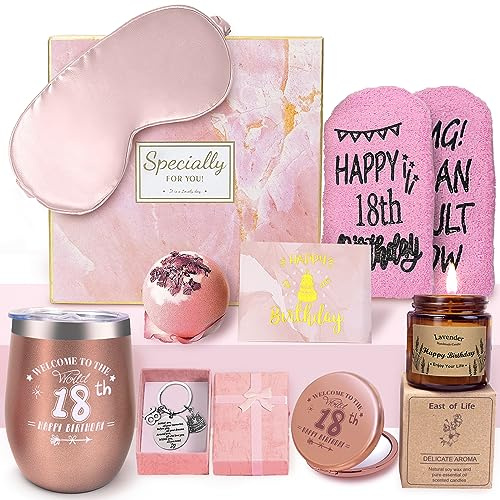 Geschenk zum 18 geburtstag mädchen, geburtstagsgeschenk für frauen, Happy Birthday Verwöhnset geschenkkorb, einzigartige 18 jahre alte verwöhn geschenke für frauen, beste freunde, schwestern, damen