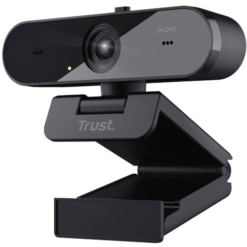 Trust TW-250 QHD Webcam 2560 x 1440 Pixel Standfuß, Klemm-Halterung