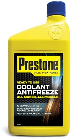 PRESTONE PAFR0035B Coolant Antifreeze for All Vehicles 10 year 300,000 miles Corrosion Protection, Ready to Use, 1 Litre