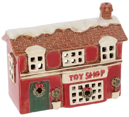 Village Pottery Weihnachts-Spielzeugladen Teelichthalter