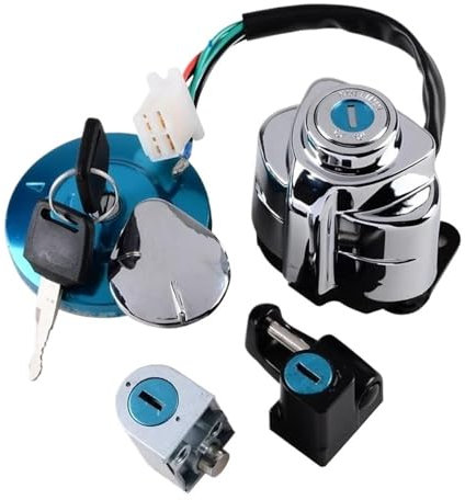 TBUOIUE Tankverschluss Motorrad Zündschalter Kraftstofftankdeckel Schlossschlüssel Set Für Shadow VLX VT 600 750 1991–2013