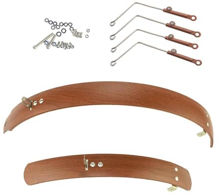 rockible Guardabarros Plegable para Bicicleta, Guardabarros Delanteros Y Traseros, Componentes de Guardabarros para Bicicleta, Protector de Rueda de Instalació, 16 Pulgadas marrón
